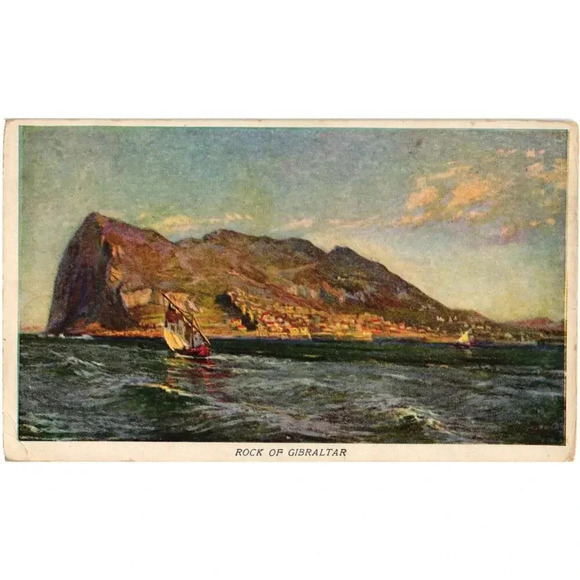 Rock of Gibraltar Postcard - Picture 1 of 2